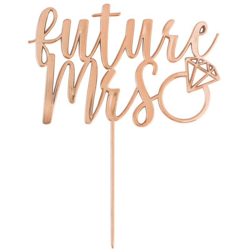 Blush Wedding Cake Topper Rose Gold