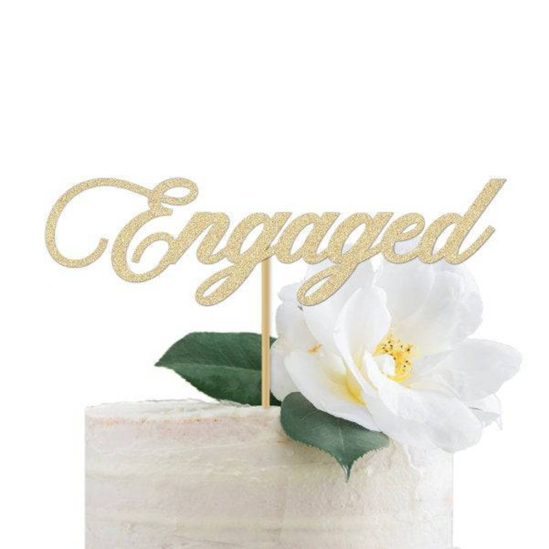 Engaged Cake Topper