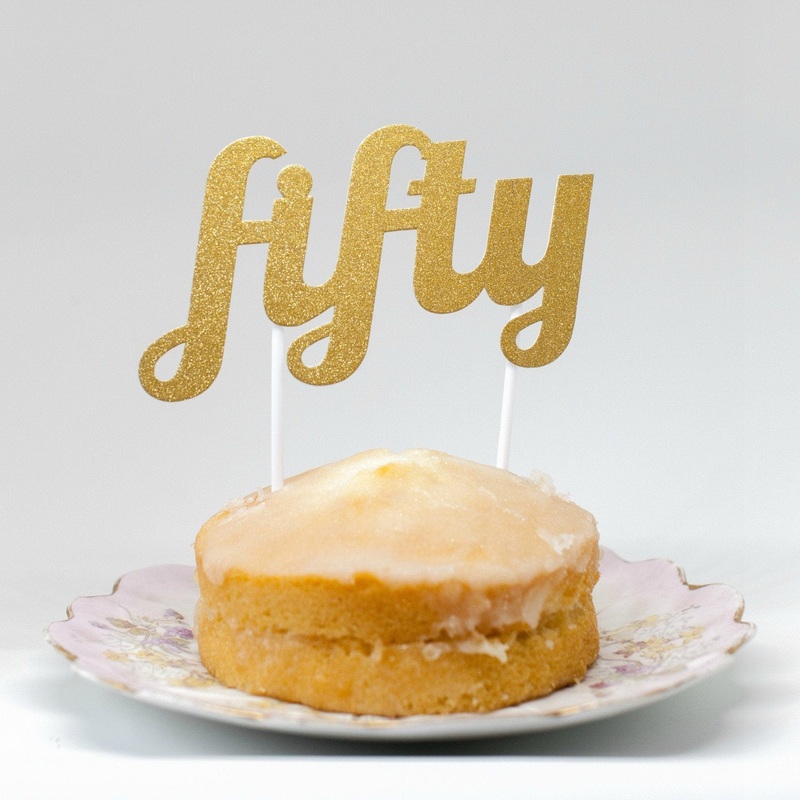 Fiftieth Birthday Cake Topper