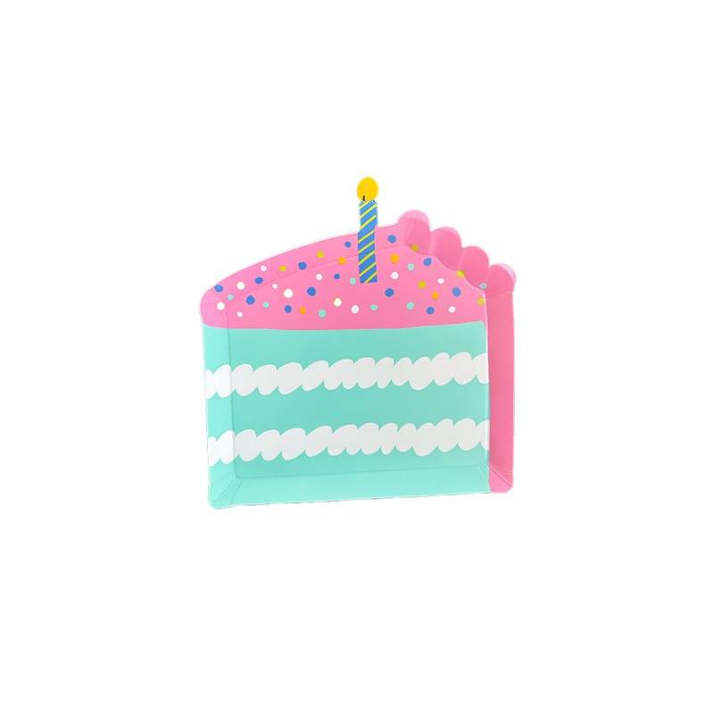 It's A Birthday Cake Slice Canap Plates