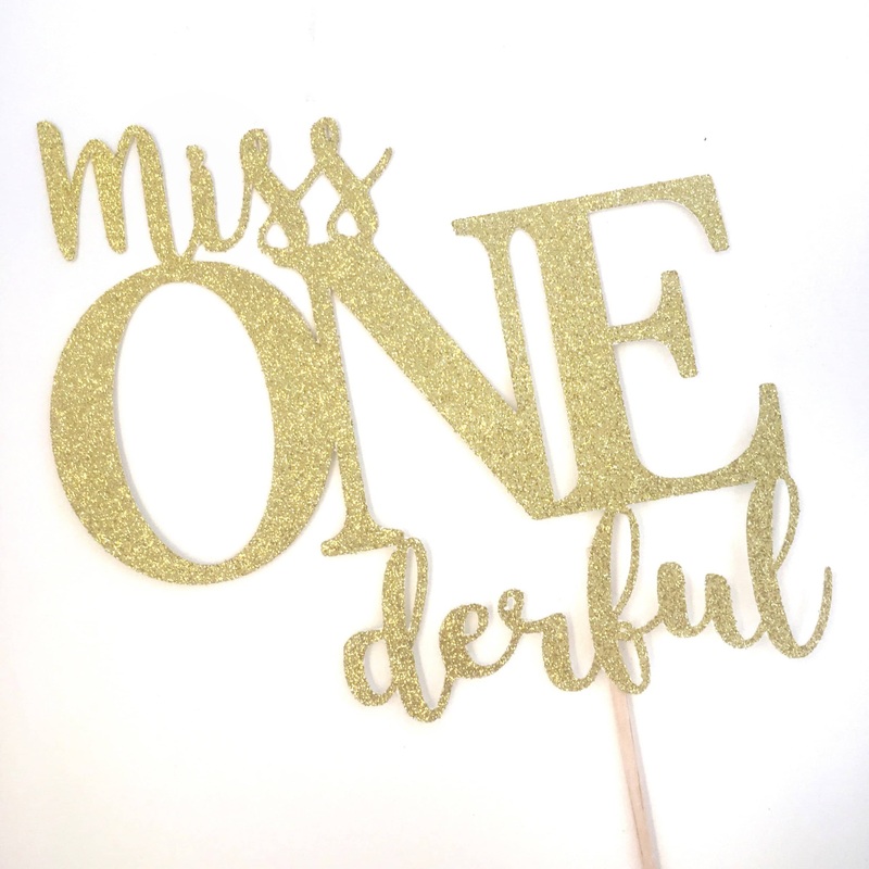 Little Miss ONEderful Cake Topper