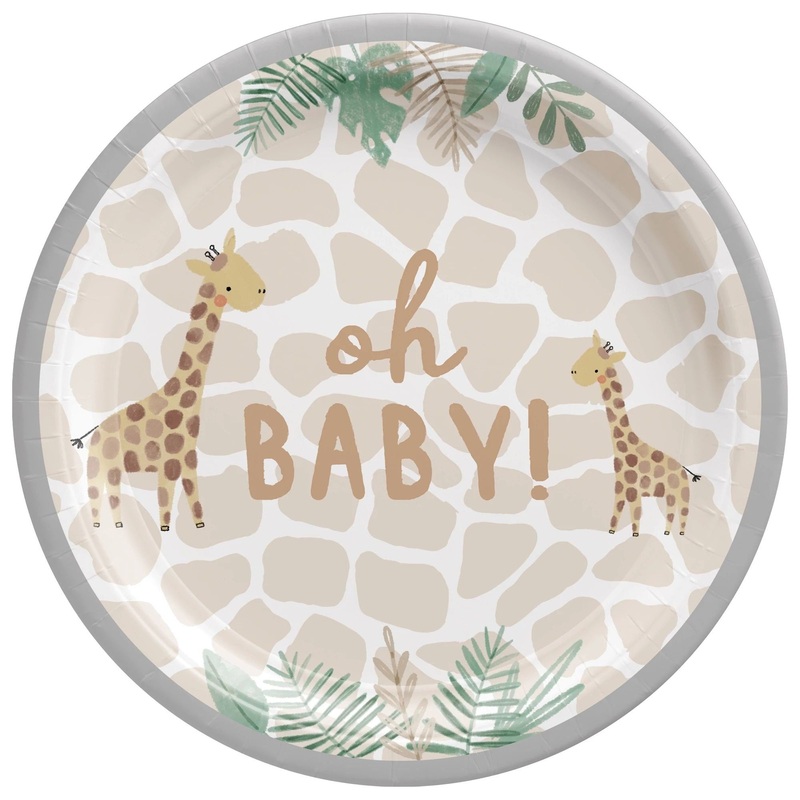 Oh Baby Safari Cake Plates 8ct