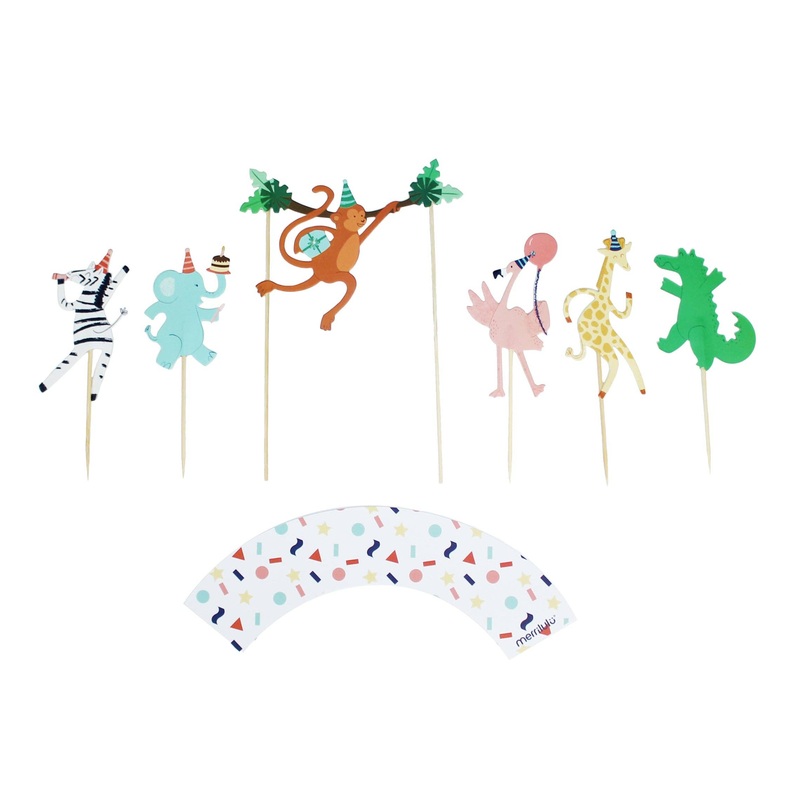 Party Animals - Cupcake Toppers & Wrappers, 12 ct S1125