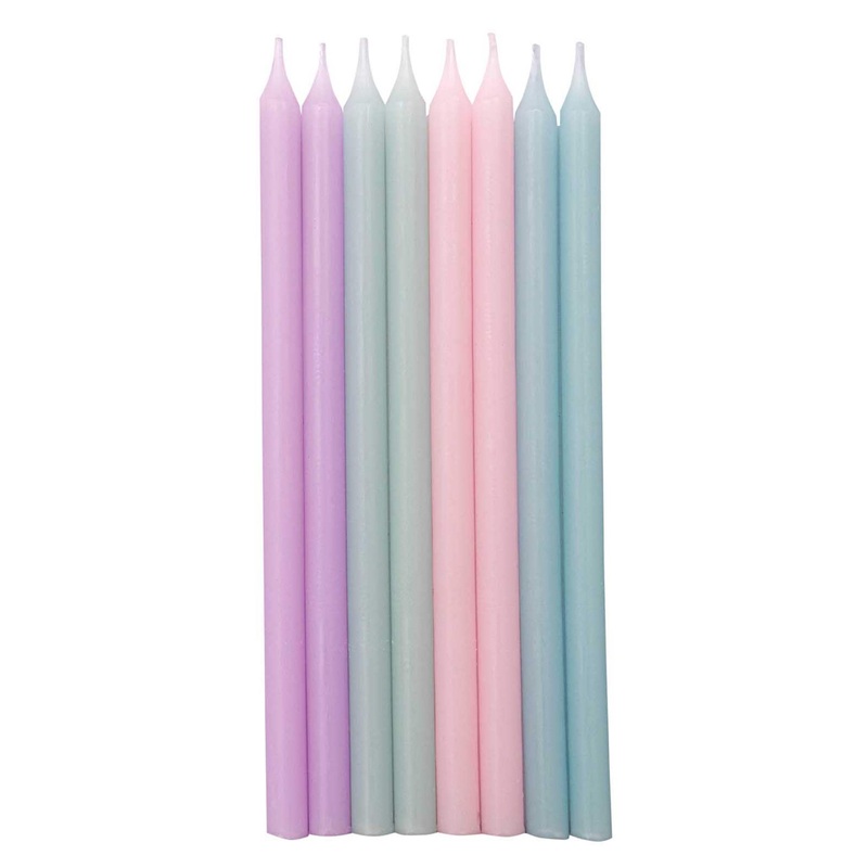 Pastel Birthday Party Cake Candles |  5 INCH