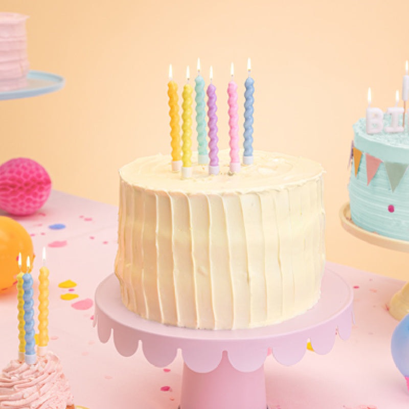 Pastel Spiral Cake Candles (6 Pack)