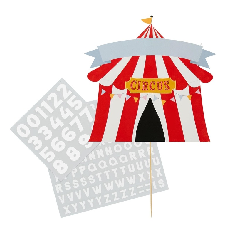 Personalizable Circus Tent Cake Topper