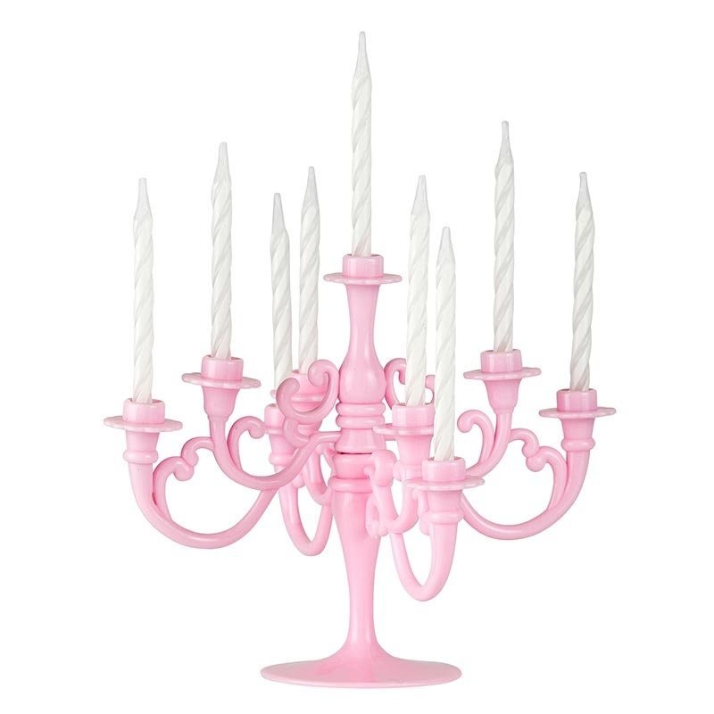 Pink Candelabra Cake Topper