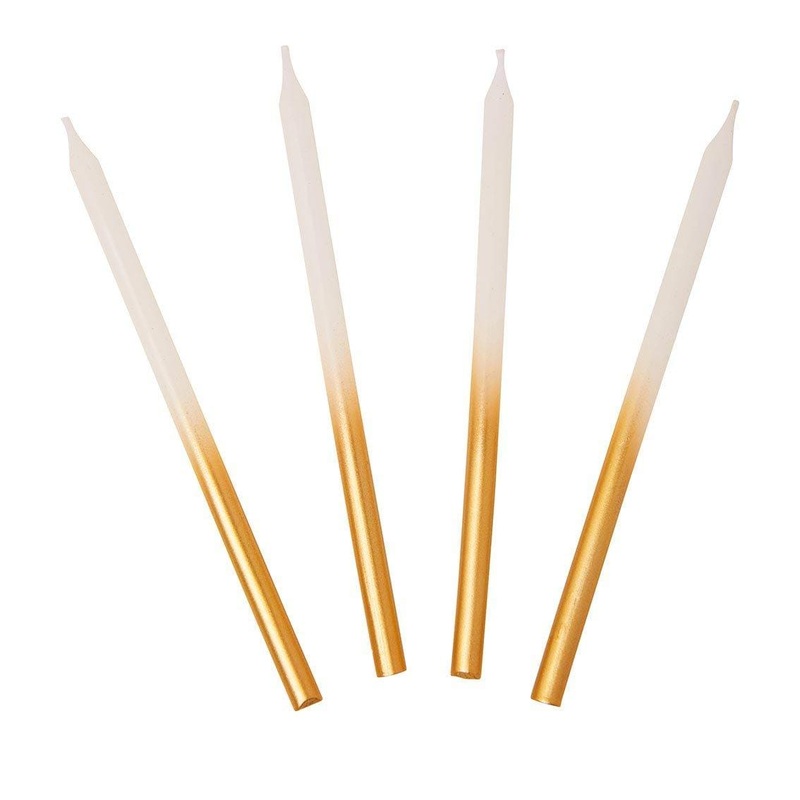 Tall Cake Candles - Luxe Gold (16 Pack)