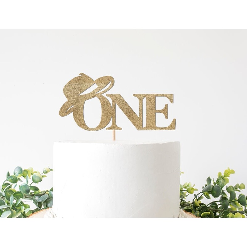 Western One Cake Topper
