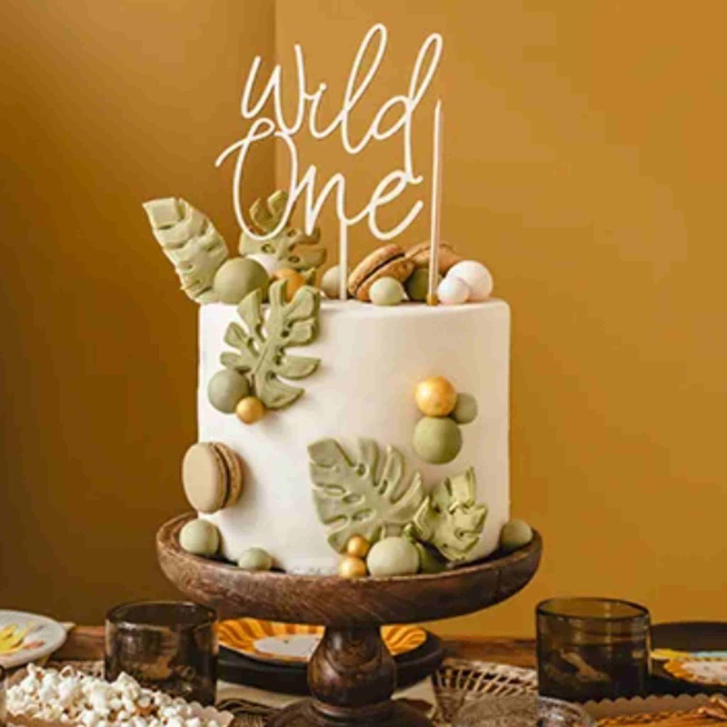WILD ONE Cake Topper | Natural Wood | 8.5 INCH