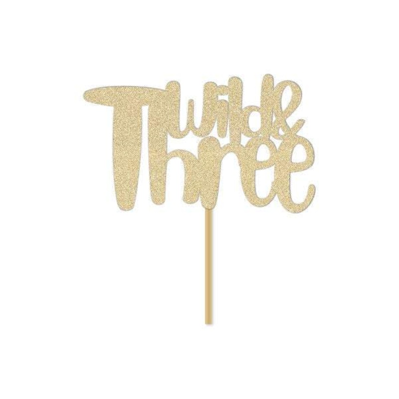 Wild & Three Cake Topper