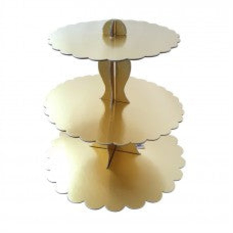 3 Tier Cupcake Stand - GOLD