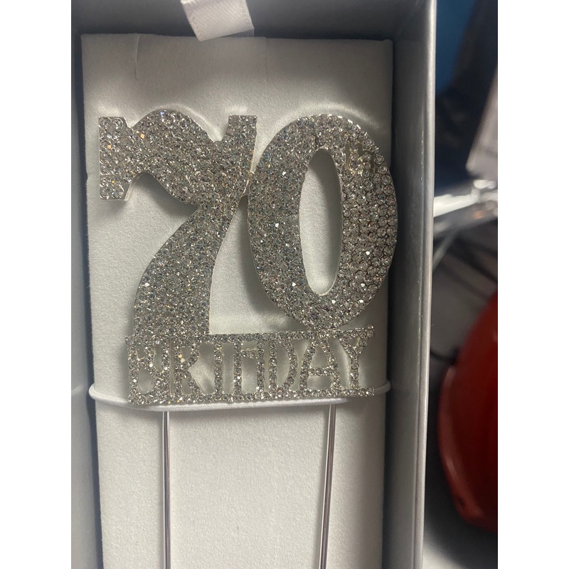70th Diamond Cake Topper