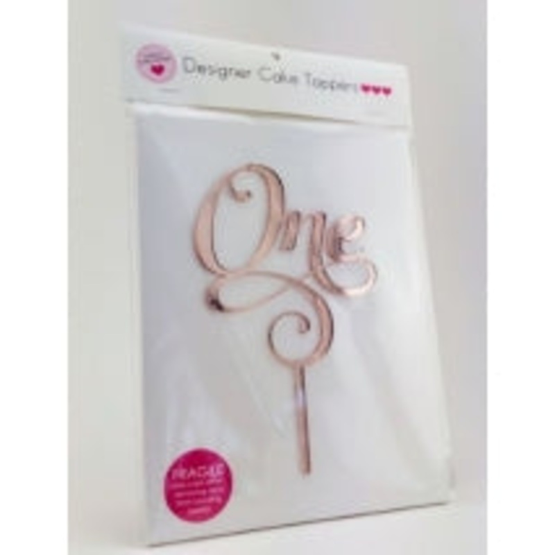 Acrylic Cake Topper - ONE (Rose Gold)
