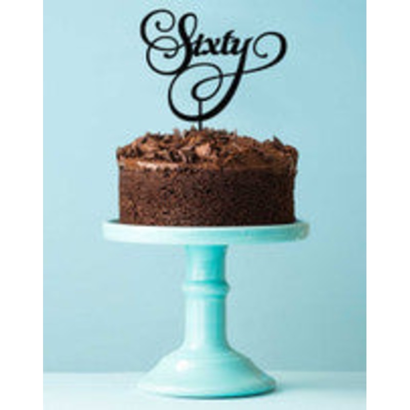 Acrylic Cake Topper - Sixty