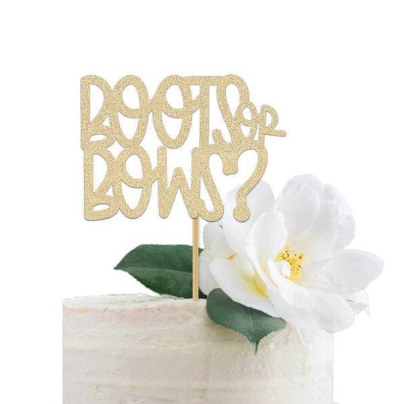 Boots or Bows Cake Topper