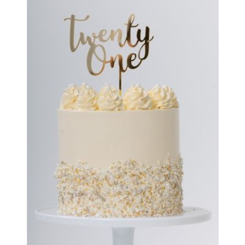 Cake Topper - TWENTY ONE GOLD