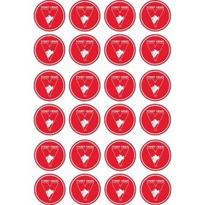EDIBLE IMAGES - SYDNEY CUPCAKE TOPPER AFL (DL)