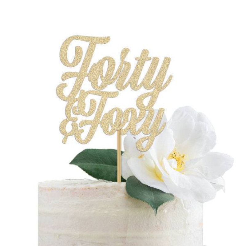 Forty and Foxy Cake Topper