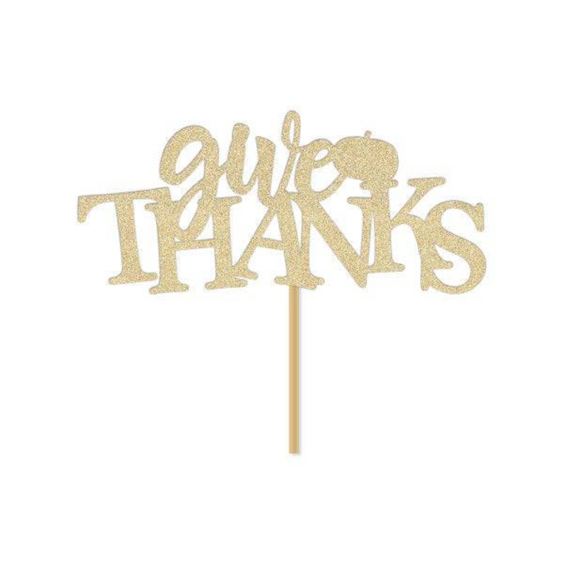 Give Thanks Cake Topper