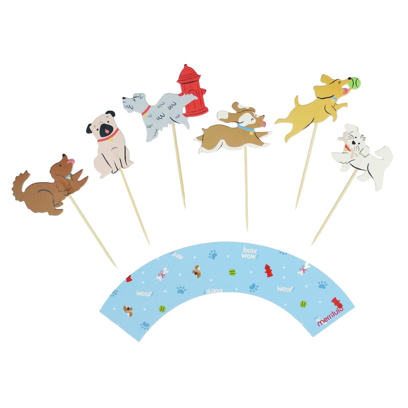 Good Dog - Cupcake topper & Wrappers, 12 ct
