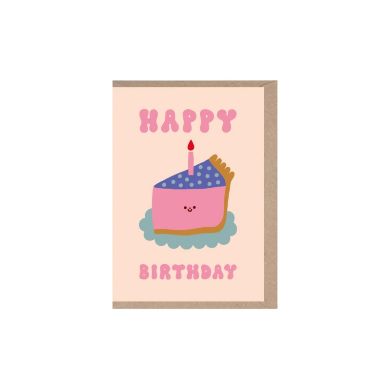 Happy Birthday Piece Of Cake Card
