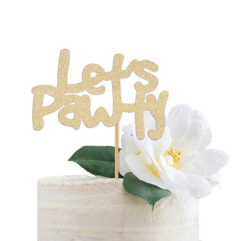 Lets Pawty Cake Topper
