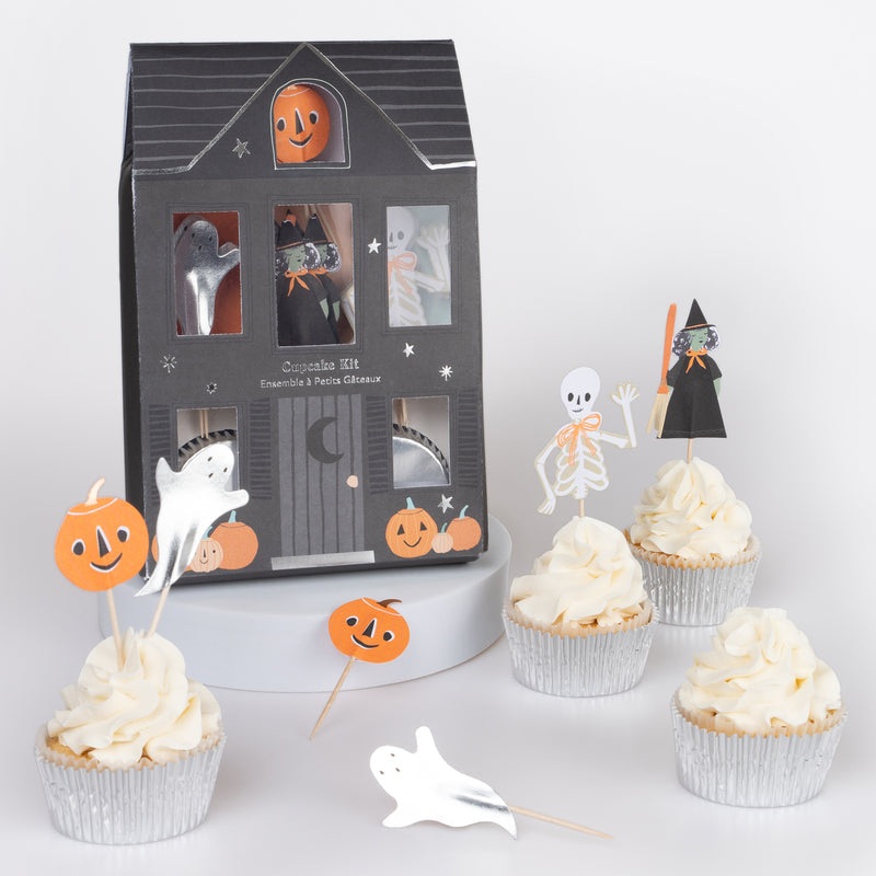 Meri Meri It's Halloween! Spooky Character Cupcake Decorating Kit (24 Pieces)