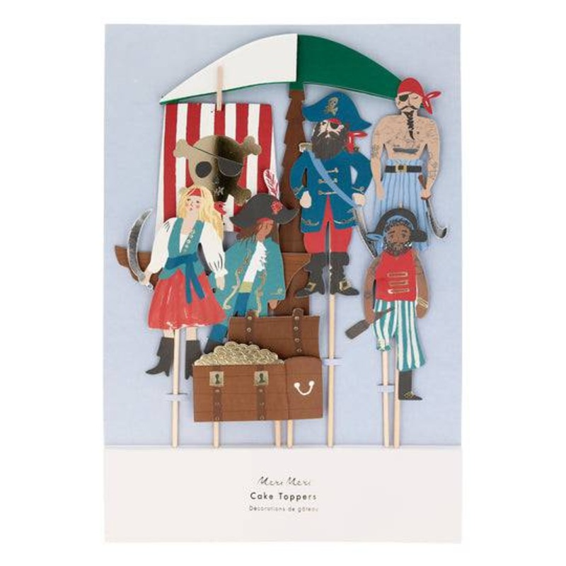 Meri Meri Pirates & Palm Tree Cake Toppers Kit 7 pk