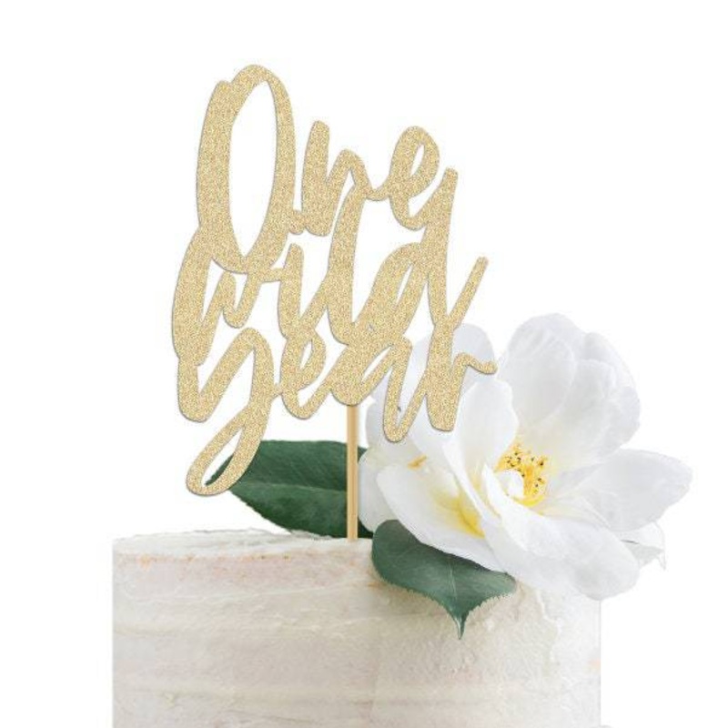 One Wild Year Cake Topper