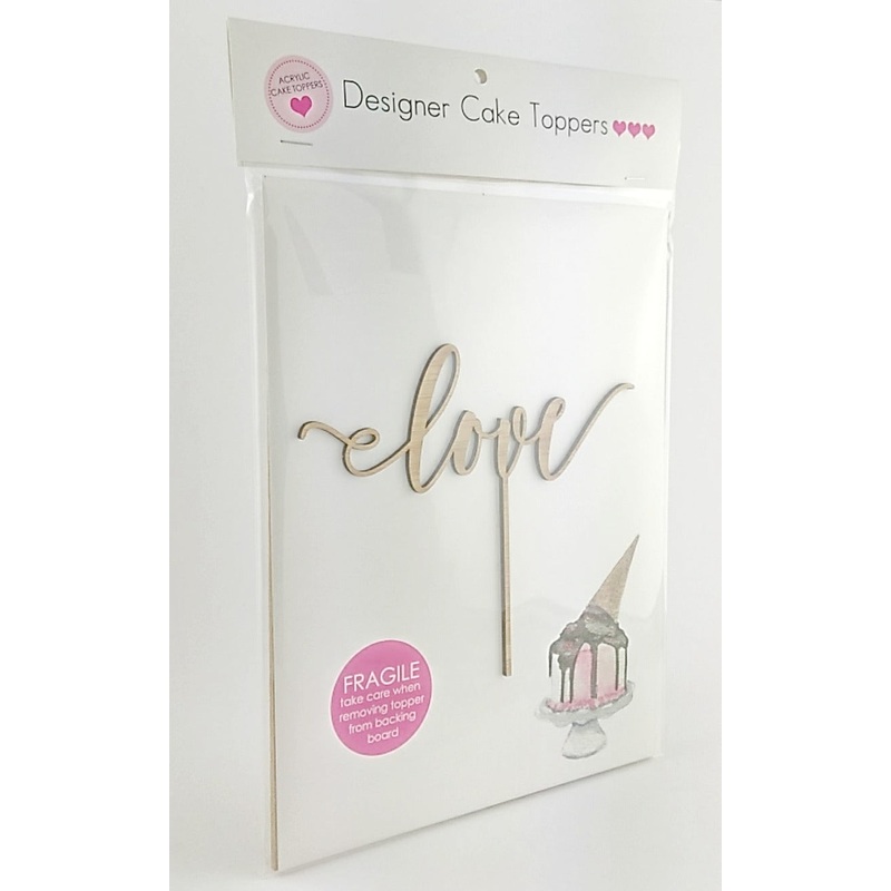 TIMBER Cake Topper - LOVE (timber)