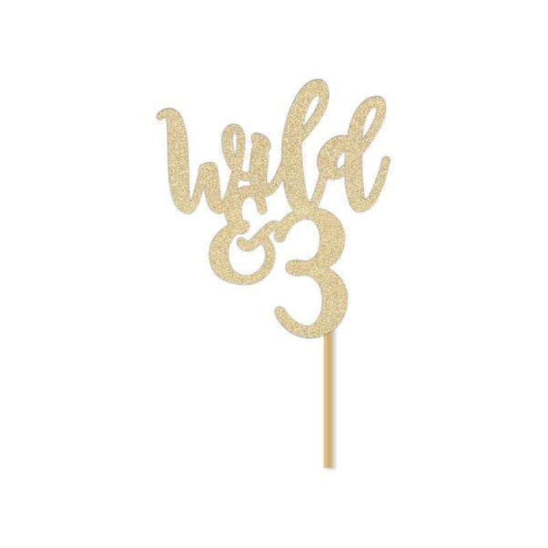 Wild & 3 Cake Topper