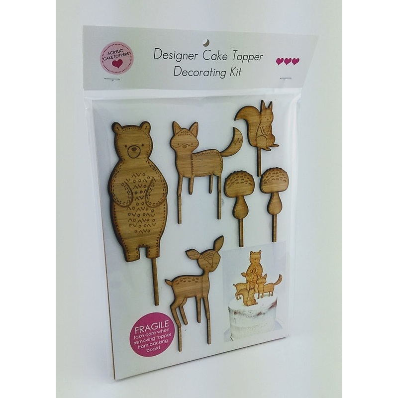 Acrylic Cake Topper - Woodland