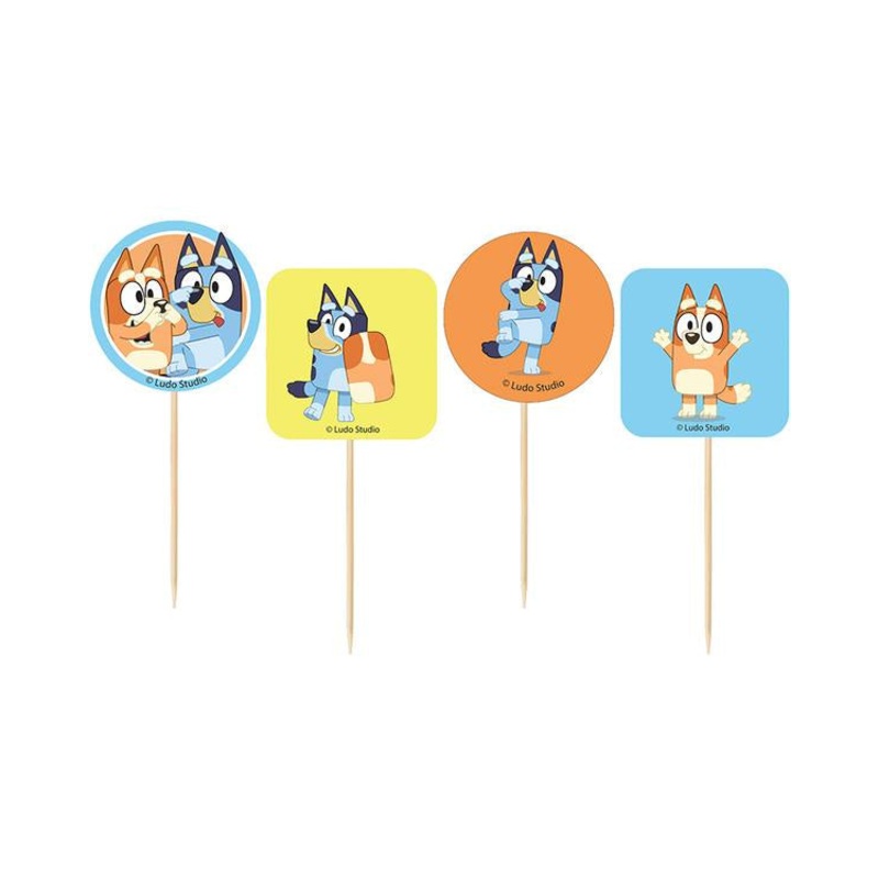 Bluey Cupcake Picks Pack of 24