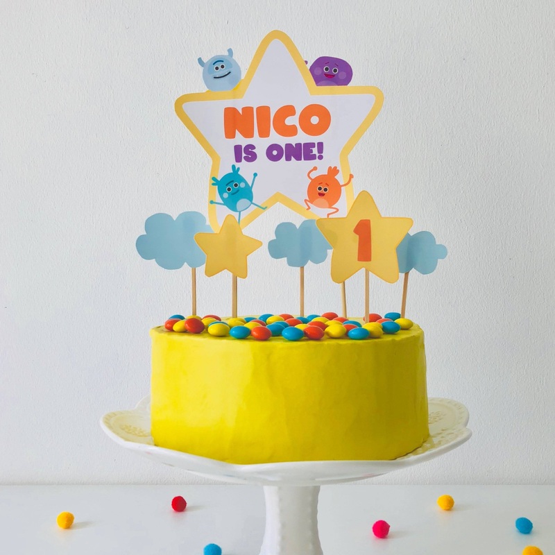 Bumble Nums Birthday Cake Topper