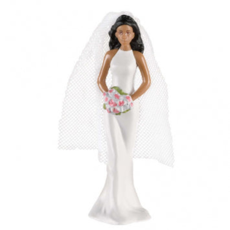 Cake Topper - African American Bride