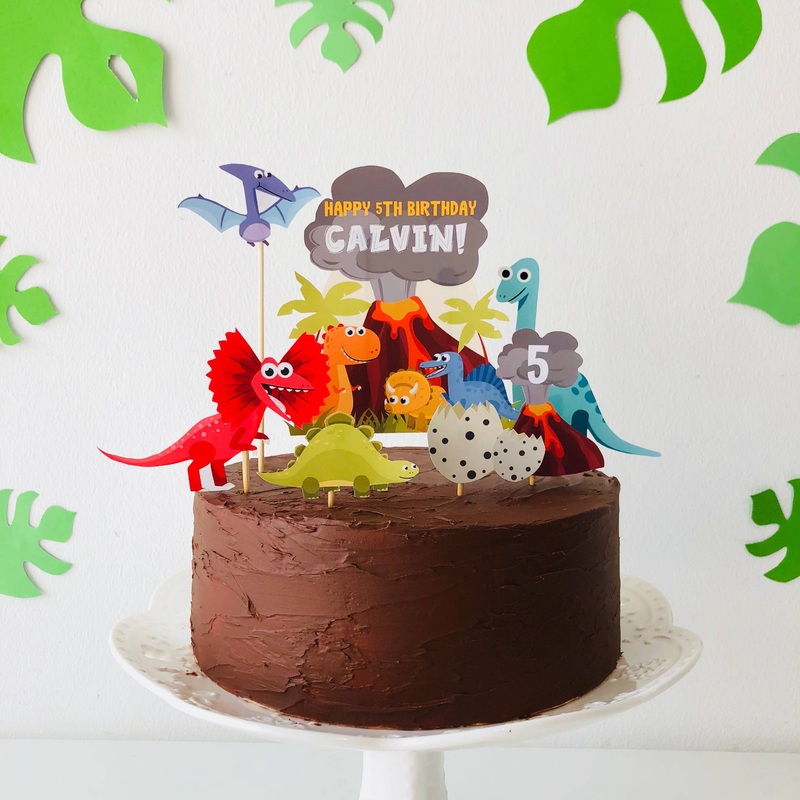 Dinosaur Birthday Cake Topper