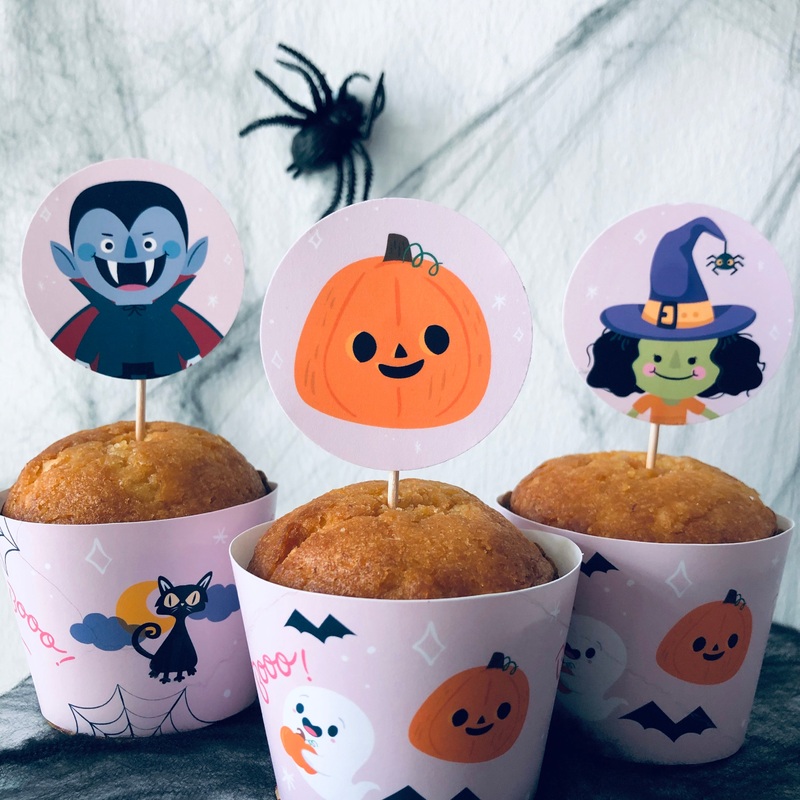 Halloween Cupcake Toppers Set