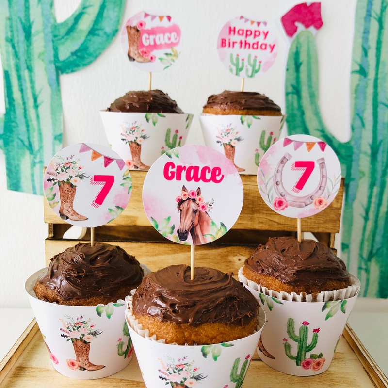 Horse Cupcake Toppers Set