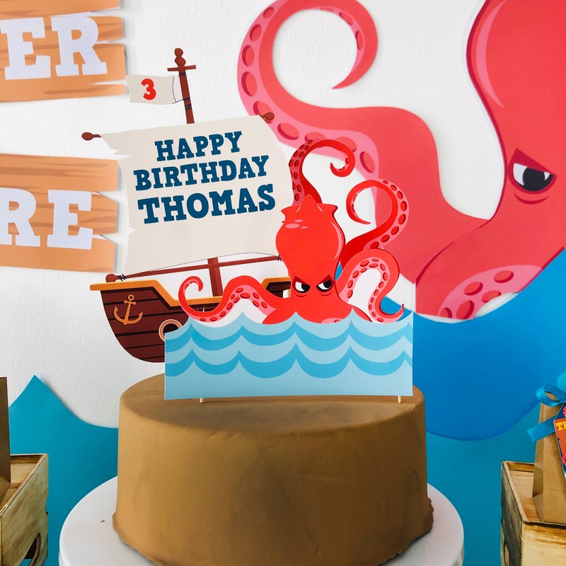 Kraken Birthday Cake Topper