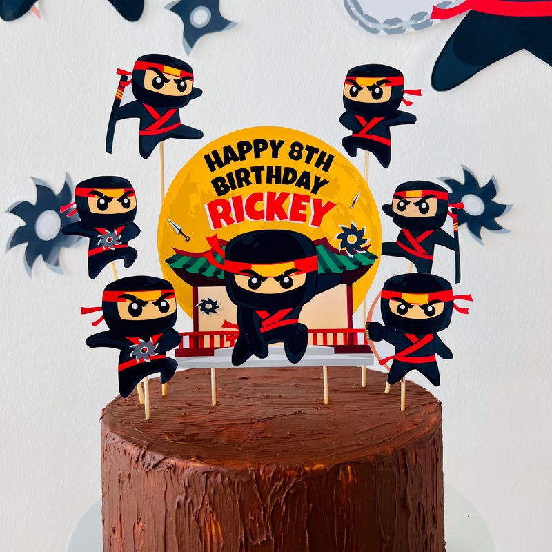 Ninja Birthday Cake Topper