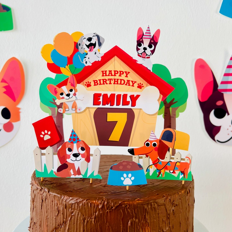 Puppy Dogs Birthday Cake Topper