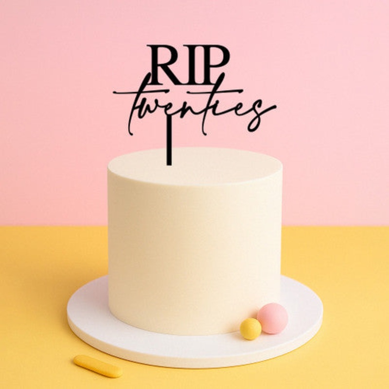 RIP twenties Cake Topper