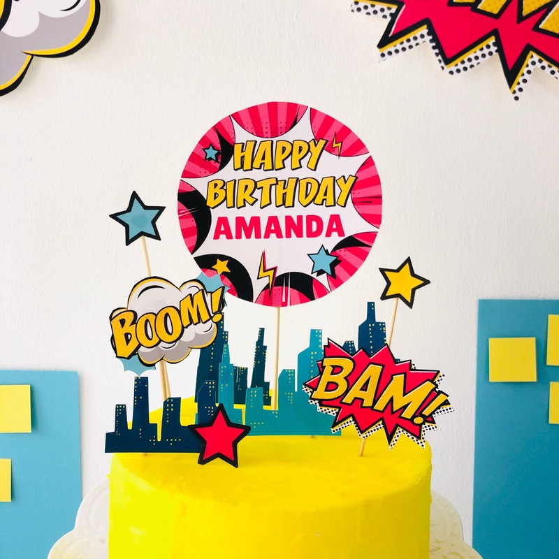 Supergirl Birthday Cake Topper