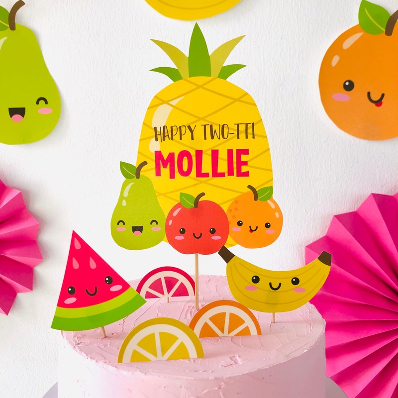 Tutti Frutti Birthday Cake Topper