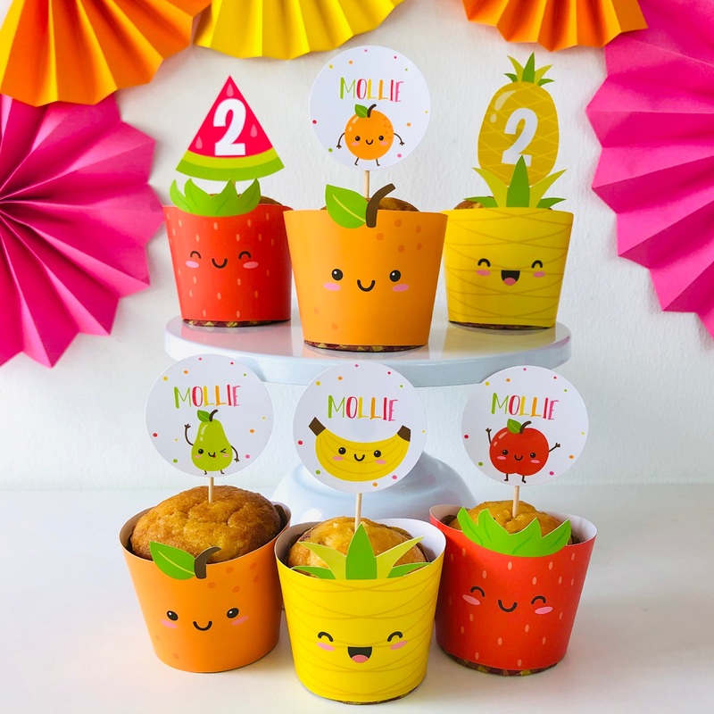 Tutti Frutti Cupcake Toppers Set