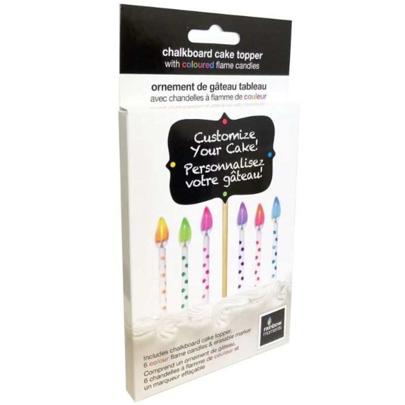 Chalkboard Cake Topper & Candles Kit