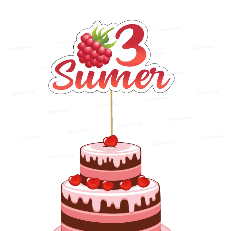Fruits Theme Customized Cake Topper