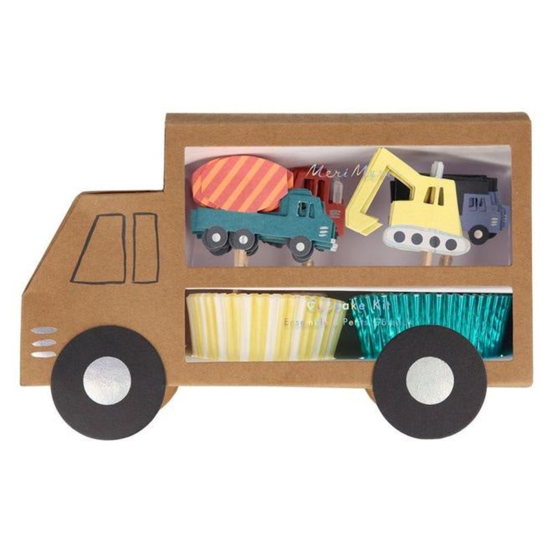 Meri Meri Construction Cupcake Kit - Set of 24 Toppers