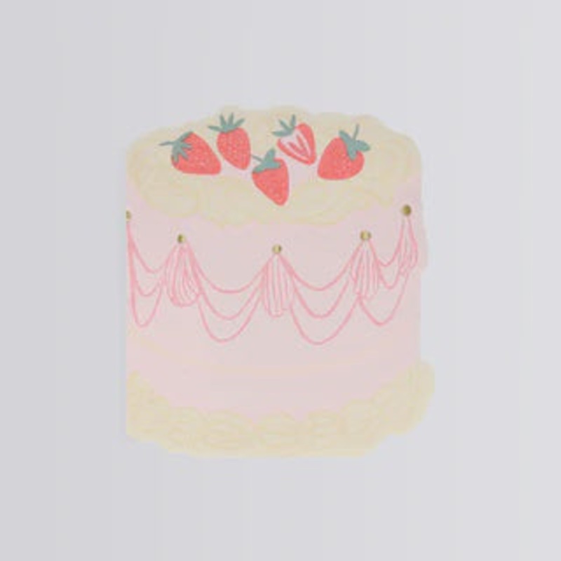 Meri Meri Pink Cake Napkins Pack of 16